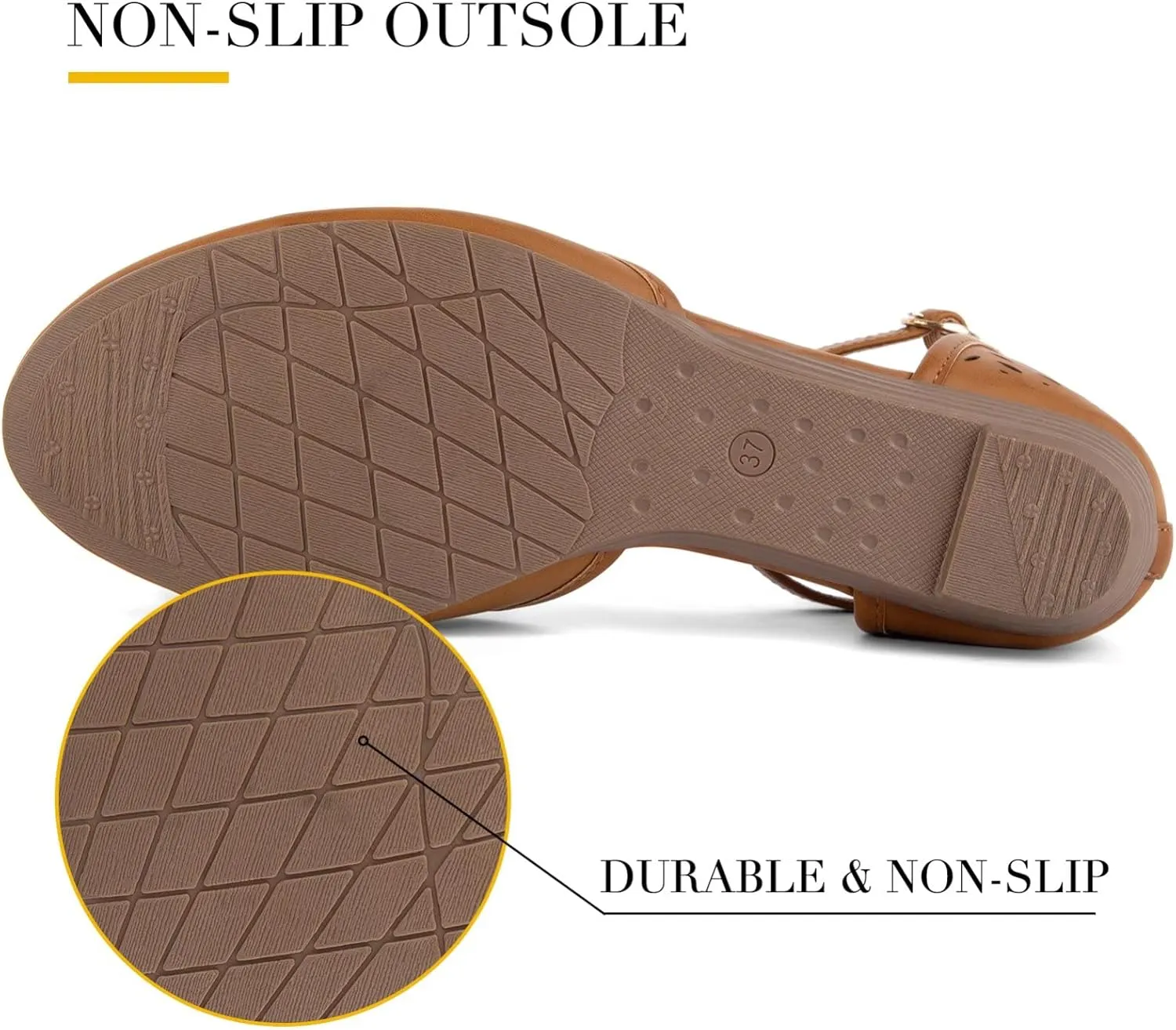 MaxMuxun Womens Roman Ankle Strap Cage Closed Toe Flat Sandals