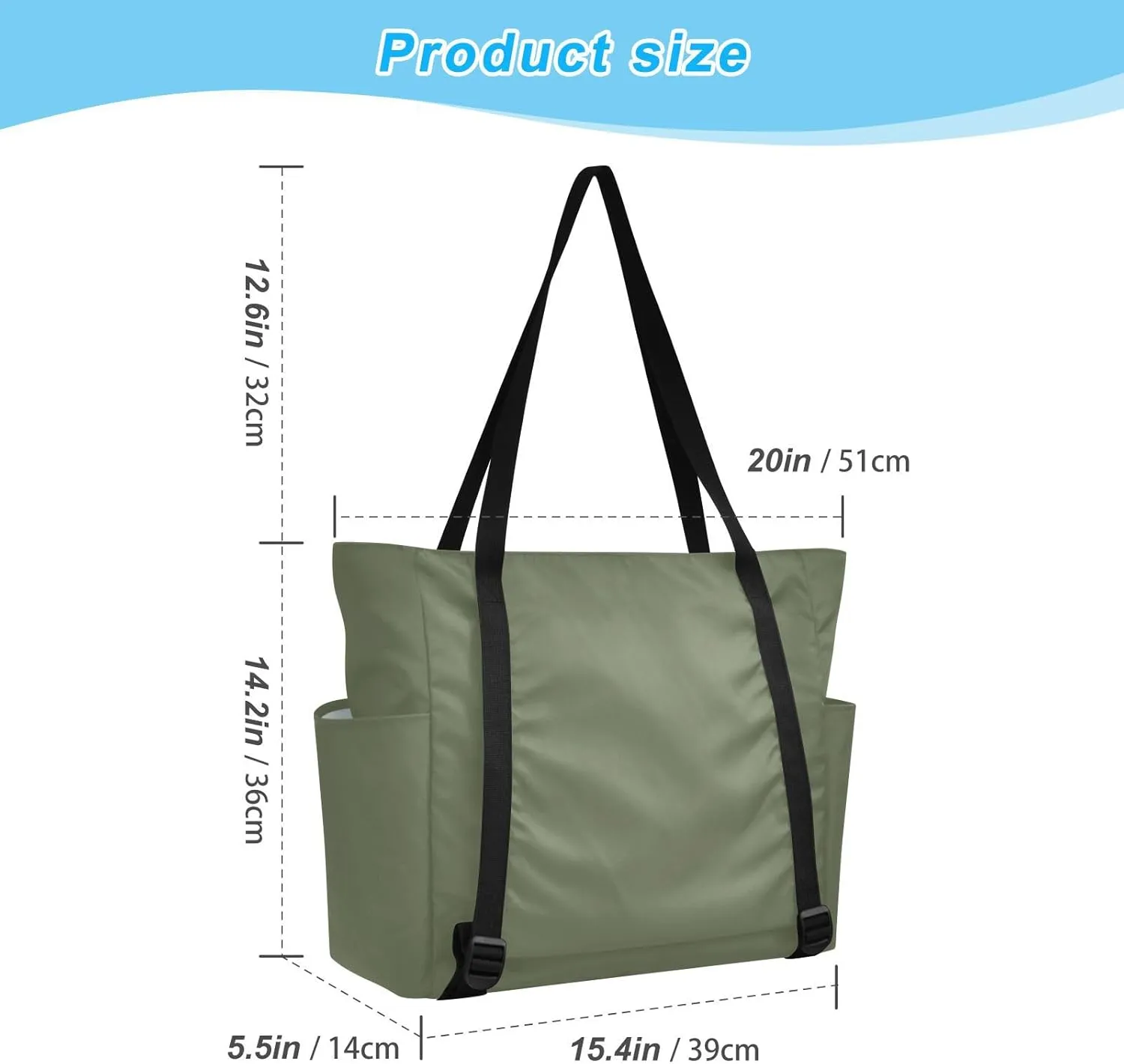 MCHIVER Black Yoga Bag for Women Yoga Mat Carrier Fits All Your Stuff Large Pilates Gym Bag