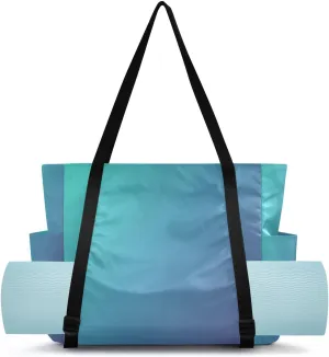 MCHIVER Midnight Bloom Gradient Yoga Bag for Women Yoga Mat Carrier Fits All Your Stuff Large Pilates Gym Bag