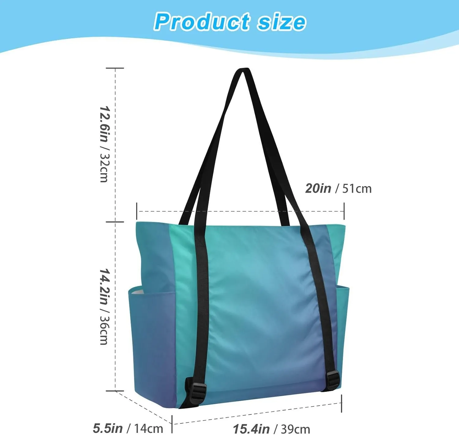 MCHIVER Midnight Bloom Gradient Yoga Bag for Women Yoga Mat Carrier Fits All Your Stuff Large Pilates Gym Bag