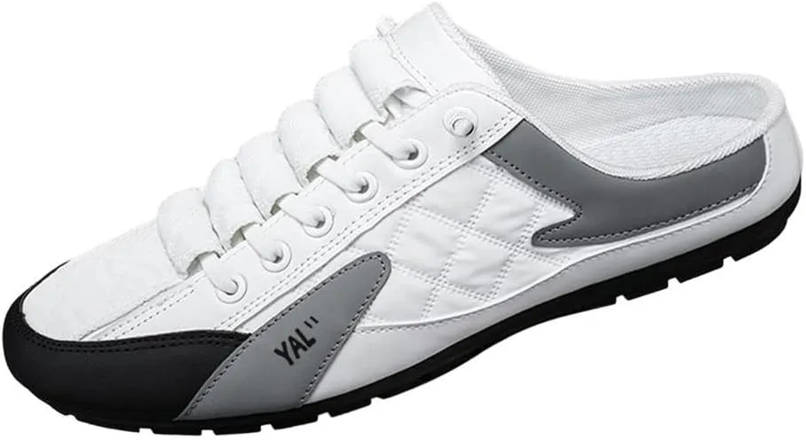 Men Slip on Mule Sneakers Casual Sports Shoes Loafers, Walking Shoes Backless Sneakers Men Clipper for Pants, Spring Summer, Trip,Hiker, Outdoor