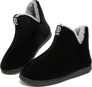 Men Women Slipper Boots Warm Fur Lined Memory Foam Winter House Bootie Slippers