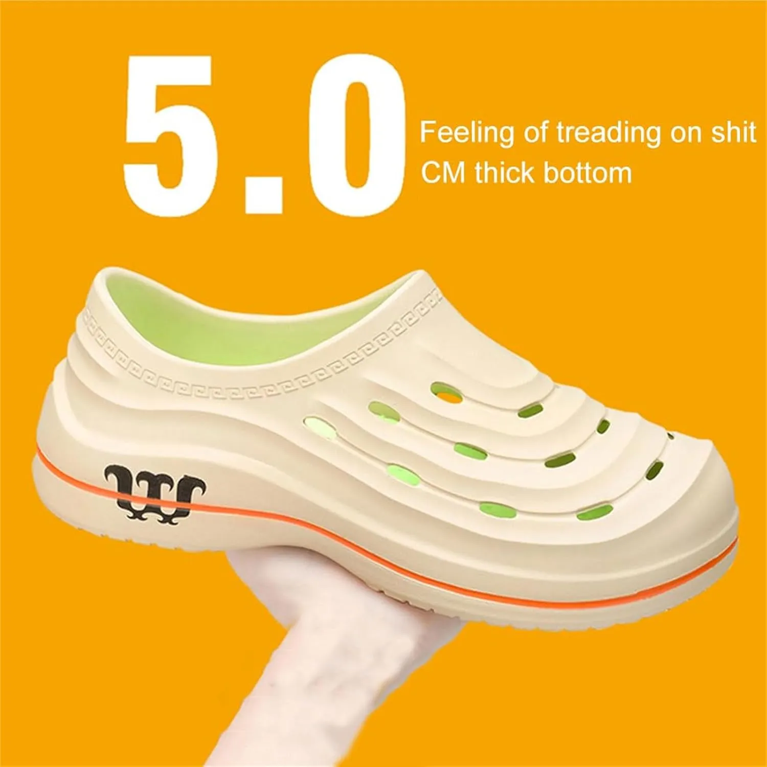 Men's and Women's Arch Support Clogs,Wide Toe Box Non-Slip Beach Slippers,Oil Resistant Waterproof Armadillo Chef Shoes, Slip-on Garden Shoes Lightweight Kitchen Clogs with Removable Cushion Footbed