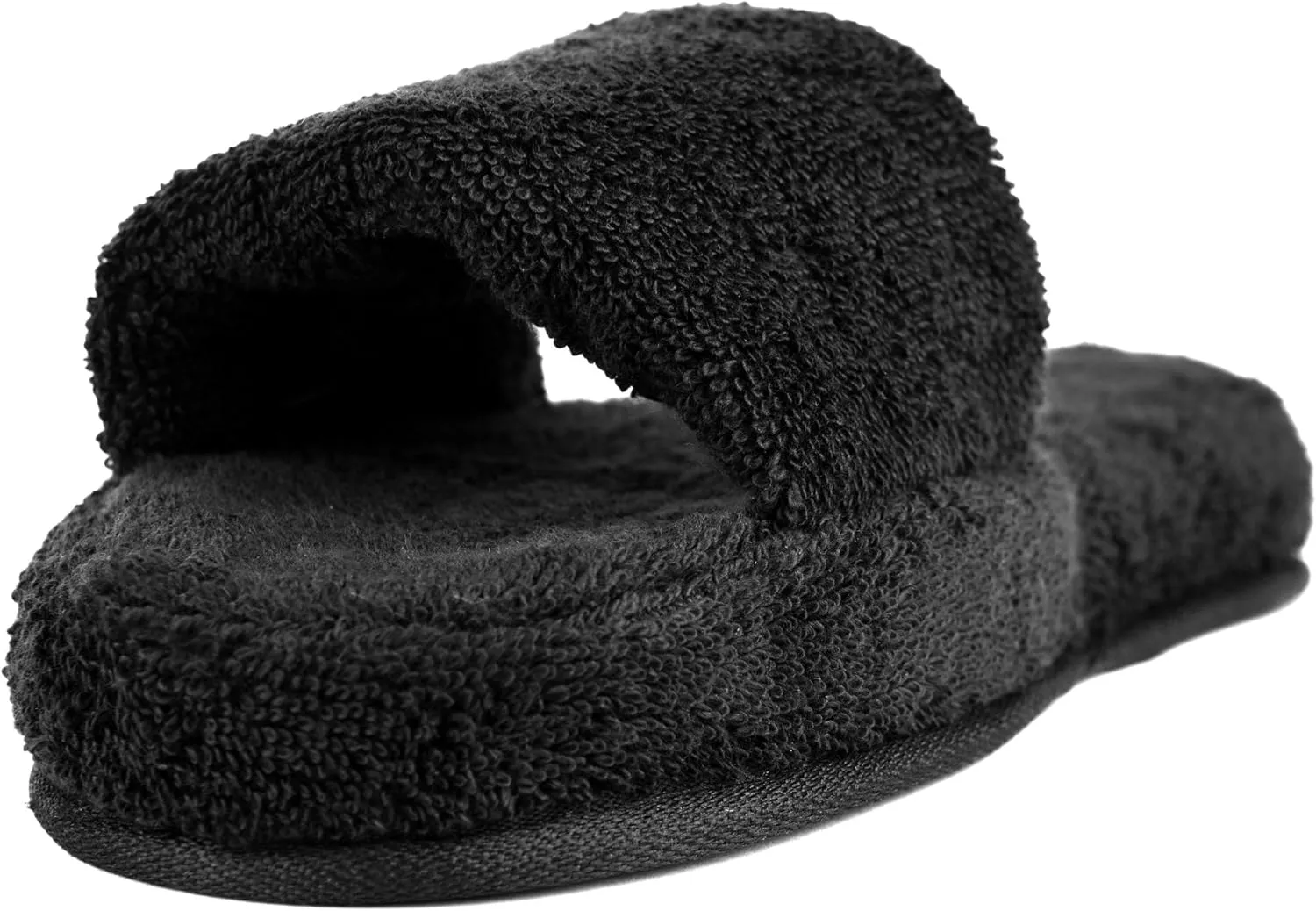 Men's and Women's Cozy Memory Foam Soft Premium 100% Turkish Terry Cotton Cloth Open Toe Spa House Indoor Slippers