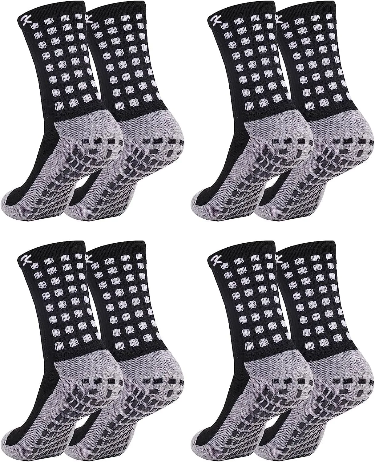 Men's Athletic Socks for Men Socks Soccer Socks for Men 9-12 Non Slip Sports Mens Socks 1/3/4Pairs
