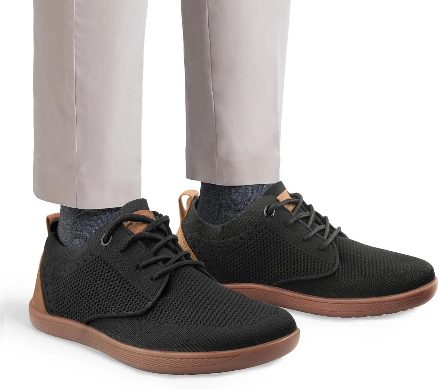 Men's Barefoot Shoes Minimalist Slip on Cross-Trainer Shoes Wide Toe Walking Shoes Zero Drop Sole Trail Running Sneakers Gym Workout Casual
