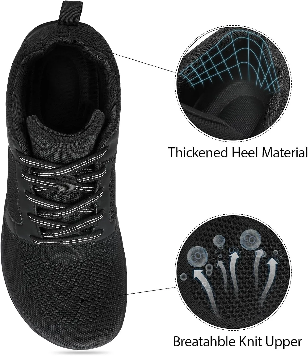 Men's Barefoot Shoes Wide Toe Walking Shoes Minimalist Cross-Trainer Shoes Zero Drop Sole Breathable Trail Running Sneakers