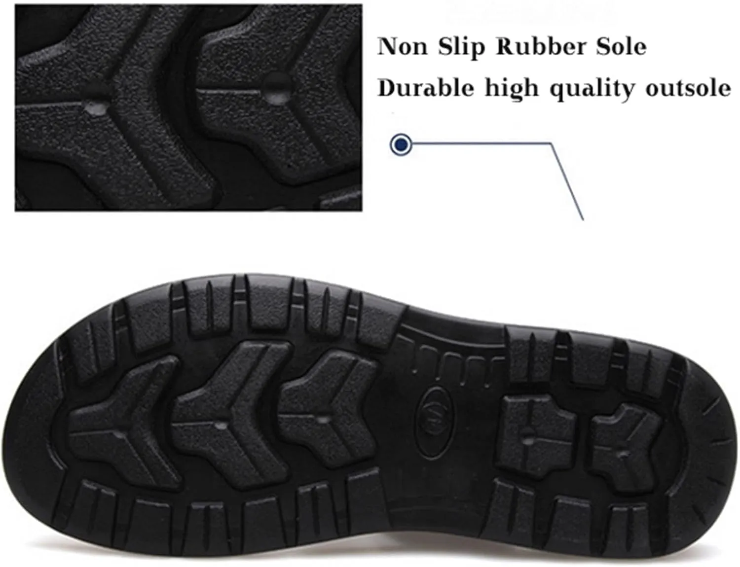 Men's Big Size Leather Flat Sandbeach Sandals Casual Slipper Shoes