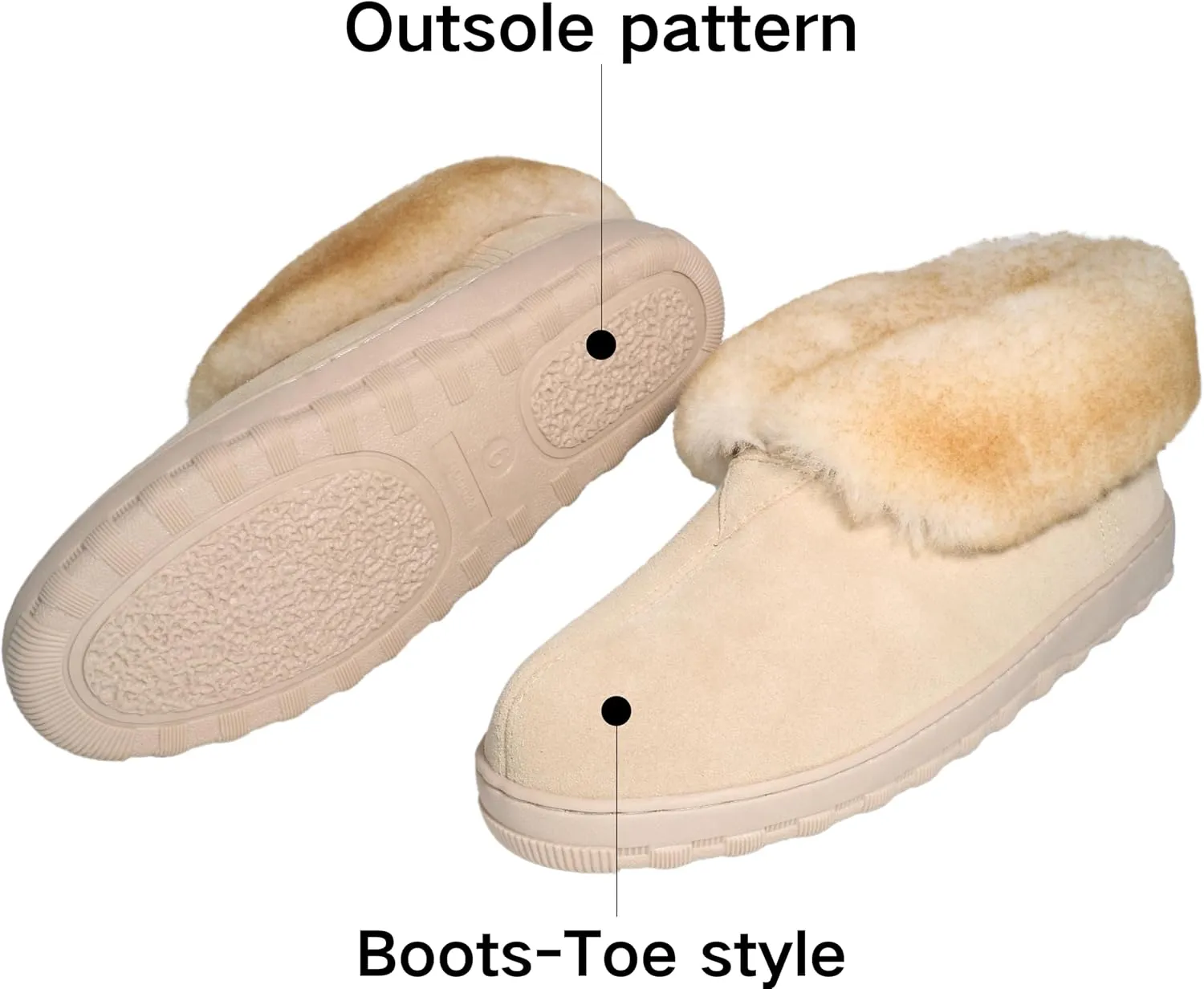 Men's Boot Indoor/Outdoor Memory Foam Alpine Camping Cozy Slipper House Shoe