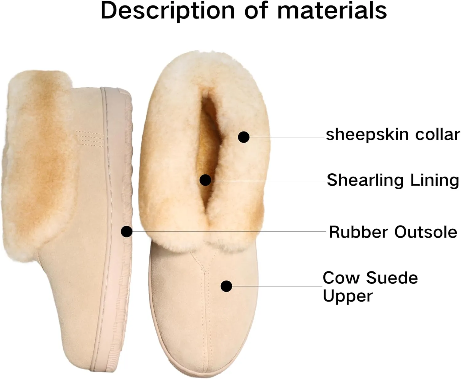 Men's Boot Indoor/Outdoor Memory Foam Alpine Camping Cozy Slipper House Shoe