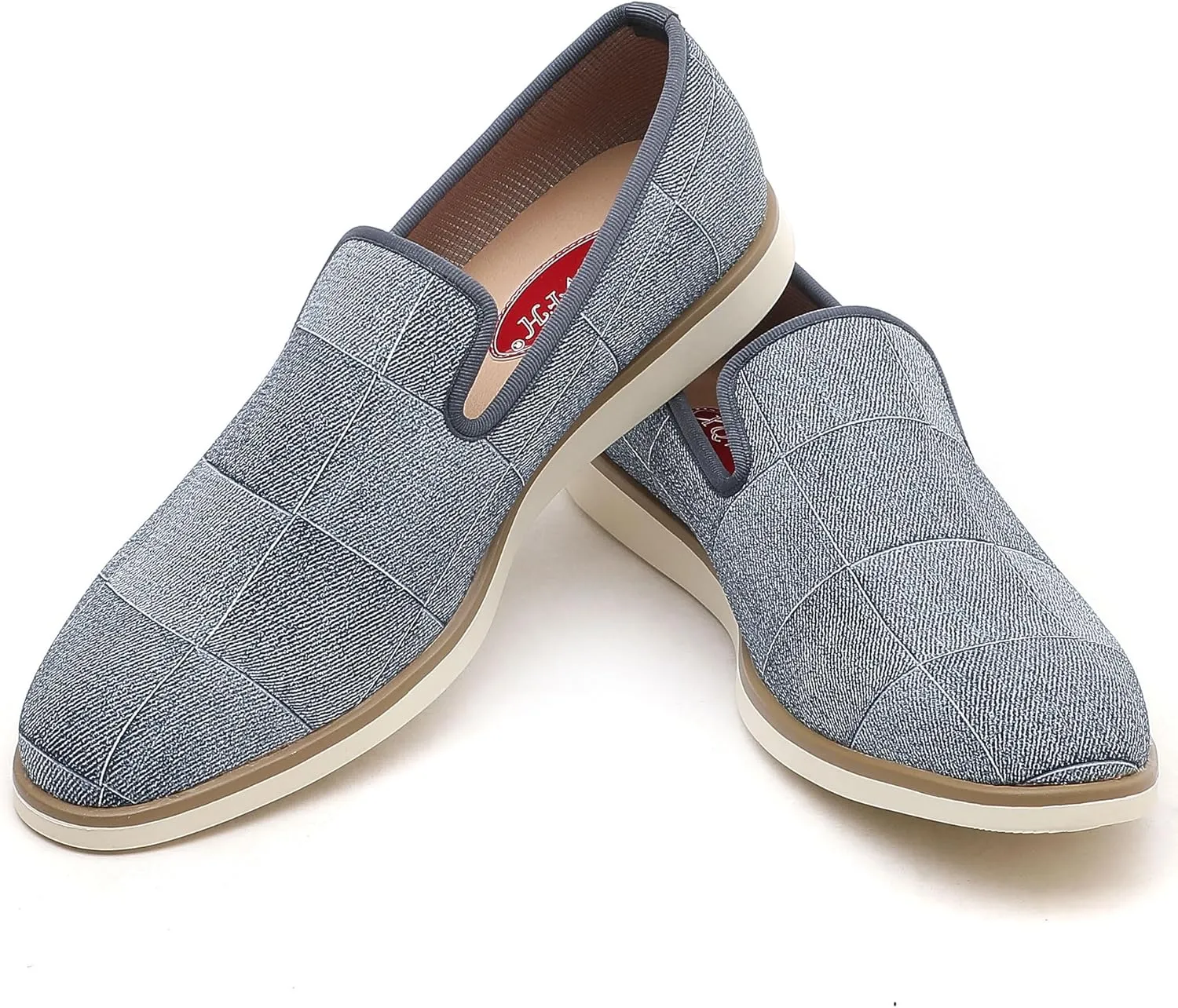 Men's Casual Loafers & Slip On Shoes Daily Commuting Comfortable Canvas Shoes Lightweight Non-Slip Walking Penny Shoes for Men