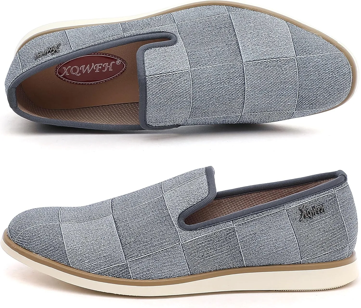 Men's Casual Loafers & Slip On Shoes Daily Commuting Comfortable Canvas Shoes Lightweight Non-Slip Walking Penny Shoes for Men