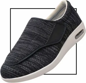 Men's Diabetic Shoes Wide Width Shoes for Adjustable Closure Breathable Lightweight Non Slip Air Cushion Sneakers Elderly Seniors Walking Shoes and Widening Elderly Shoes