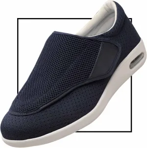 Men's Diabetic Shoes Wide Width Shoes for Adjustable Closure Breathable Lightweight Non Slip Air Cushion Sneakers Elderly Seniors Walking Shoes and Widening Elderly Shoes