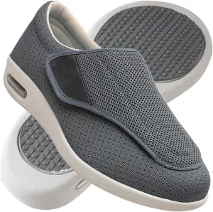 Men's Diabetic Shoes Wide Width Shoes with Adjust Closure Shoes for Elderly Diabetic Pain Relief Swollen Feet Mens Walking Shoes Slip-on Trainers