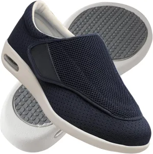 Men's Diabetic Shoes Wide Width Shoes with Adjust Closure Shoes for Elderly Diabetic Pain Relief Swollen Feet Mens Walking Shoes Slip-on Trainers