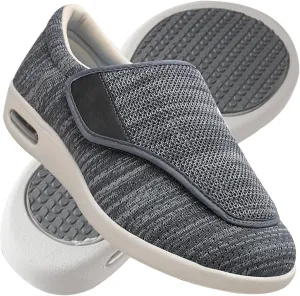 Men's Diabetic Shoes Wide Width Shoes with Adjust Closure Shoes for Elderly Diabetic Pain Relief Swollen Feet Mens Walking Shoes Slip-on Trainers
