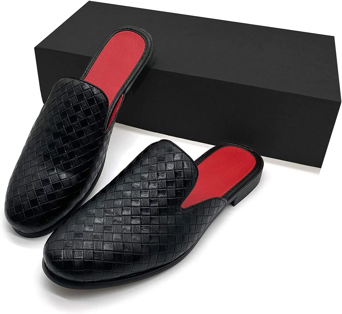 Men's Dress Mule Slippers Suede Slip-On Loafers Velvet Backless Sandals Size 7-13