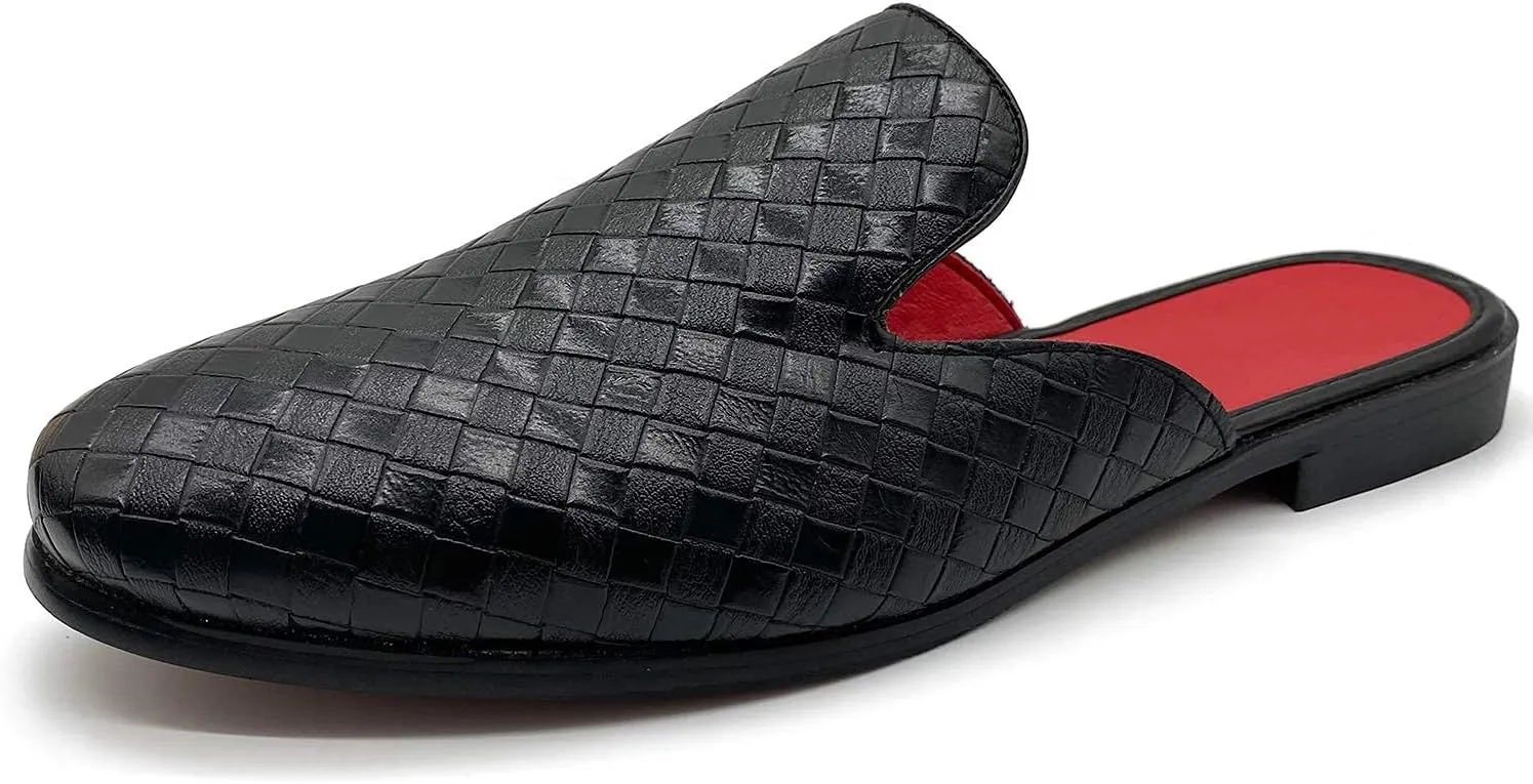 Men's Dress Mule Slippers Suede Slip-On Loafers Velvet Backless Sandals Size 7-13