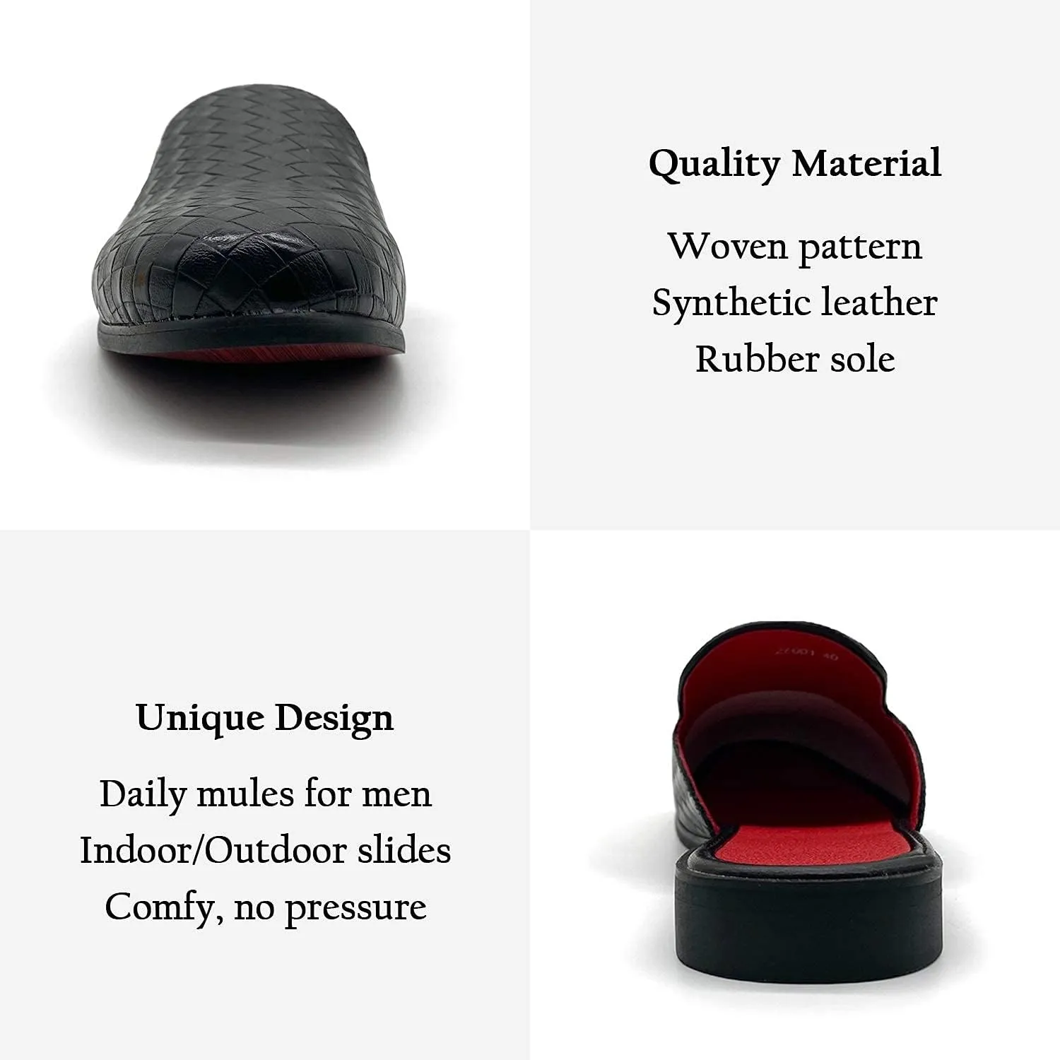 Men's Dress Mule Slippers Suede Slip-On Loafers Velvet Backless Sandals Size 7-13