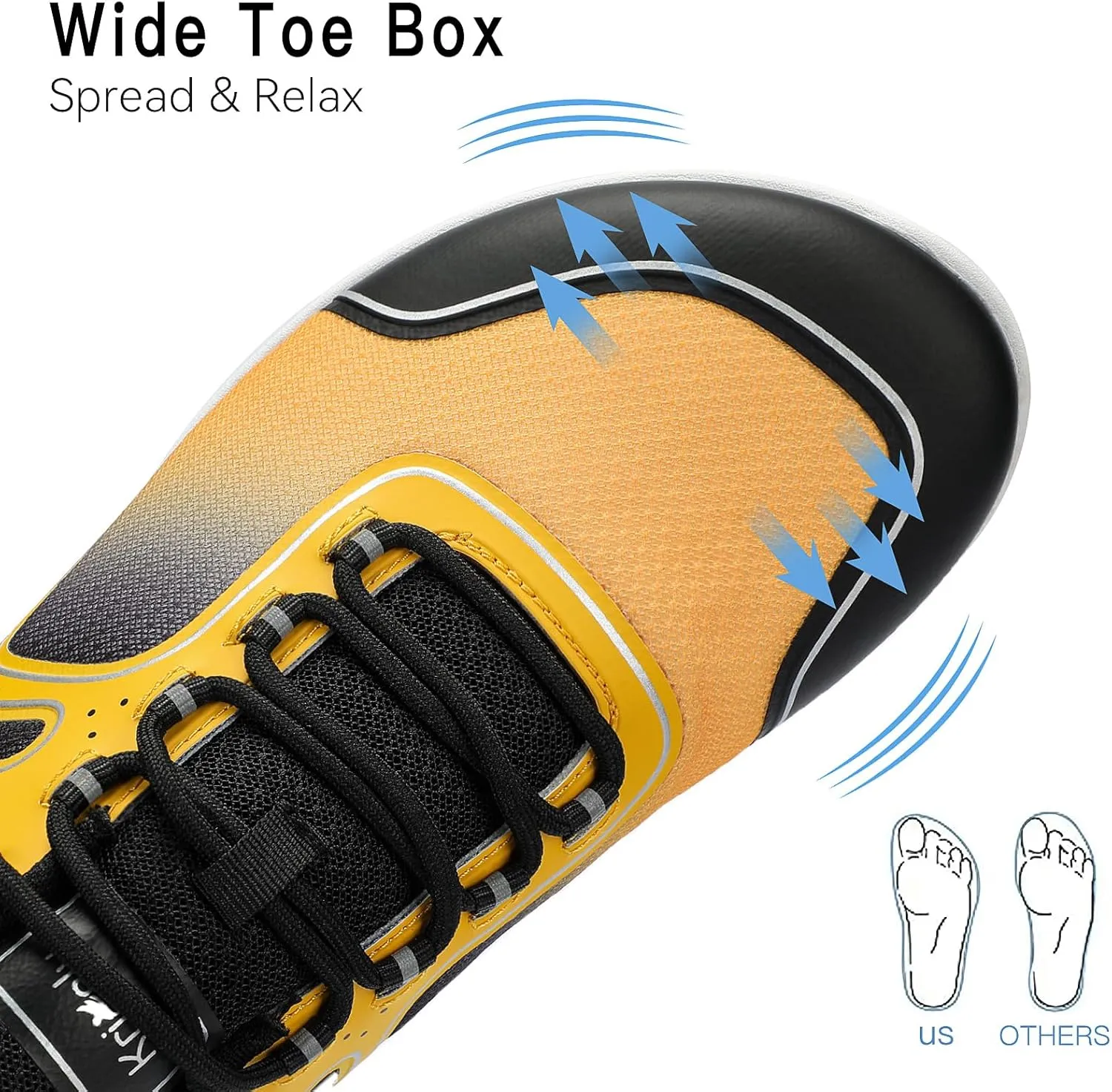 Men's Hike Barefoot Shoes | Wide Toe Box Minimalist Shoes for Gym Workout | Grounded Footwear Cross-Trainer Athletic Sneakers