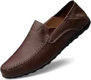 Men's Loafers Genuine Leather Flat Breathable Casual Shoes Handmade Slip On Driving Shoes Fashion Business Shoes