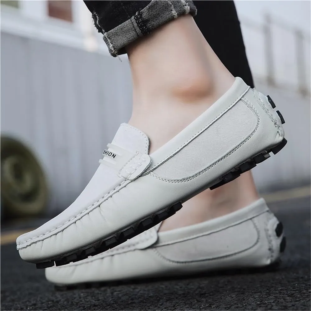 Mens Loafers Shoe Suede Vamp Moccasins Driving Style Loafer Anti-Slip Flexible Resistant Party Prom Slip-ons