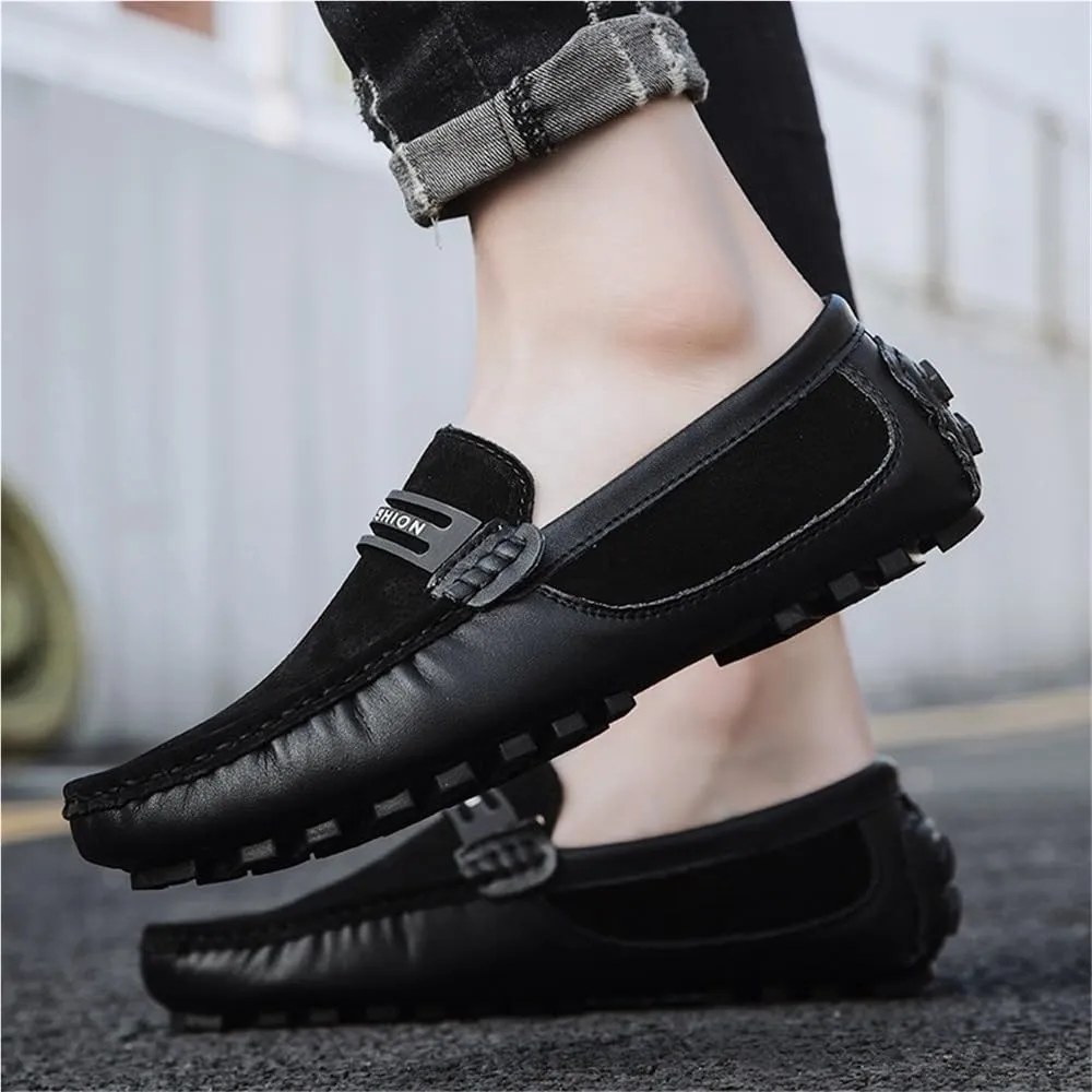 Mens Loafers Shoe Suede Vamp Moccasins Driving Style Loafer Anti-Slip Flexible Resistant Party Prom Slip-ons