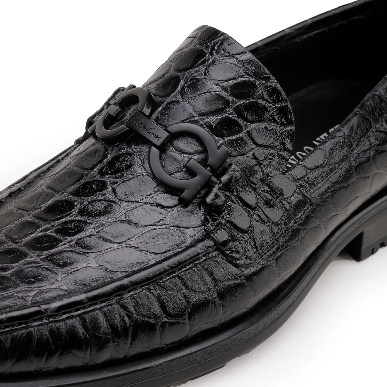 Mens Luxury Leather Penny Loafer, Fashion Comfort Dress Shoes Classical Handmade Slip on Loafer Shoes for Men