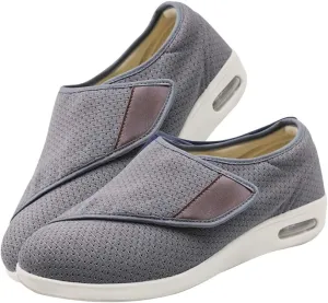 Men's Mesh Slip-on Trainers Walking Shoes for Plantar Fasciitis Orthopedic Sneakers for Men with Arch Support Wide Toe Box Shoes for Pain Relief with Non Slip Rubber Sole
