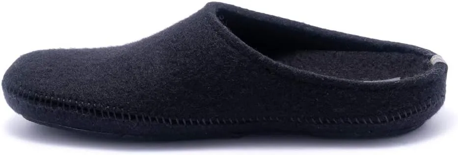 Men's Natural 100% Wool Slippers with Arch Support Insoles and Non-Slip Rubber Soles, Hypoallergenic