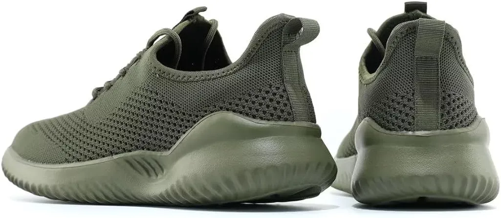 Mens Running Shoes Slip-on Walking Tennis Sneakers Lightweight Breathable Casual Soft Sole Work Gym Trainers