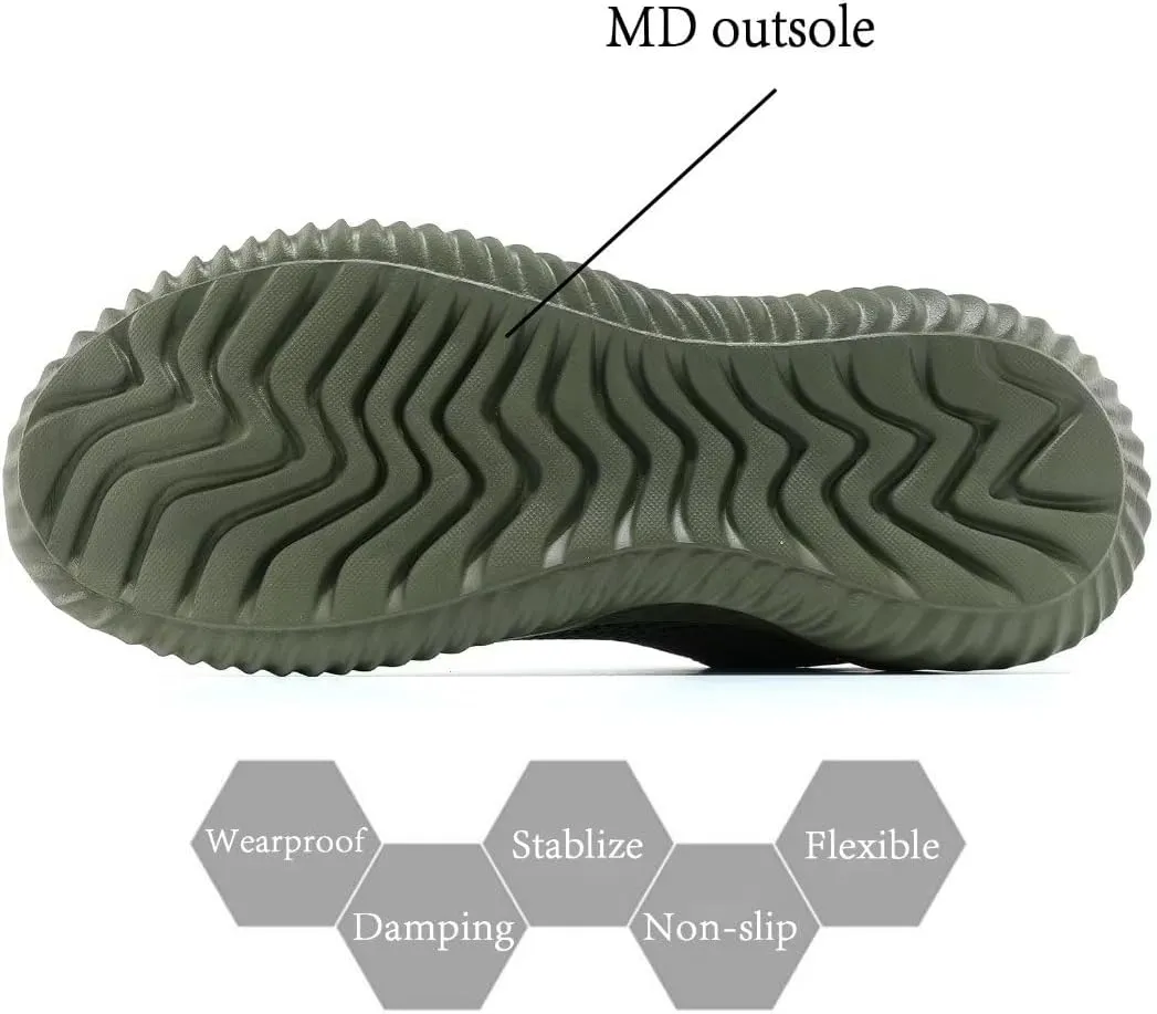 Mens Running Shoes Slip-on Walking Tennis Sneakers Lightweight Breathable Casual Soft Sole Work Gym Trainers