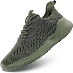 Mens Running Shoes Slip-on Walking Tennis Sneakers Lightweight Breathable Casual Soft Sole Work Gym Trainers