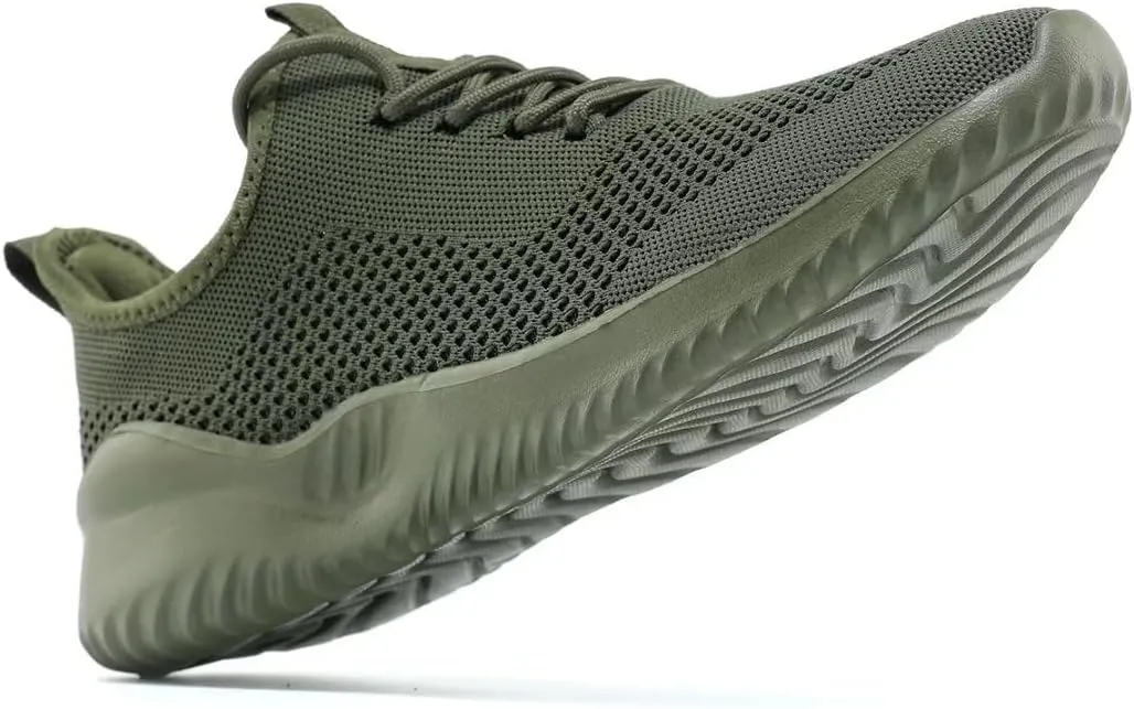 Mens Running Shoes Slip-on Walking Tennis Sneakers Lightweight Breathable Casual Soft Sole Work Gym Trainers