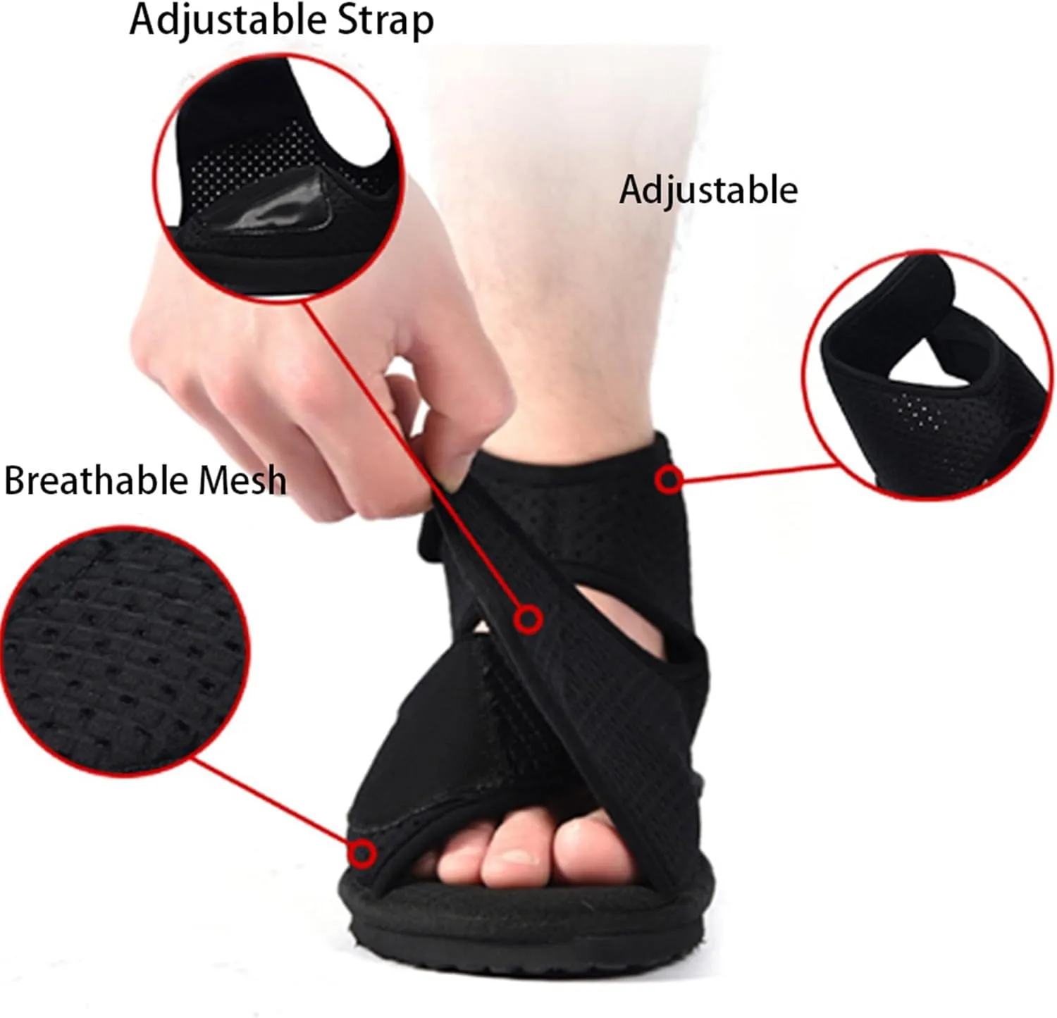 Men's Shatter-resistant Ankle Support Sandals,Lightweight,comfortable and Adjustable,Ankle Protection Shoes to Avoid joint Sprains,Ligament Strain and Secondary strains