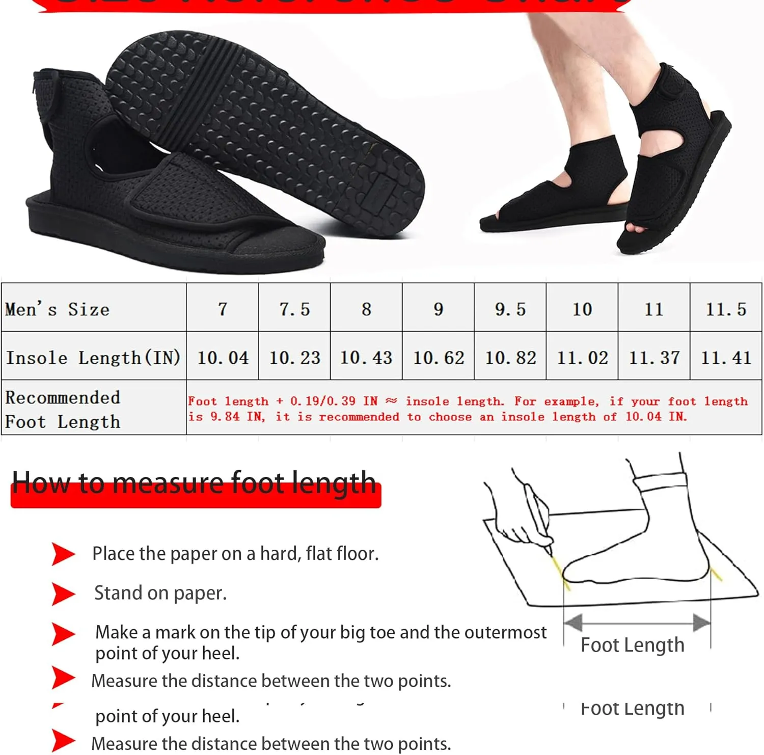 Men's Shatter-resistant Ankle Support Sandals,Lightweight,comfortable and Adjustable,Ankle Protection Shoes to Avoid joint Sprains,Ligament Strain and Secondary strains