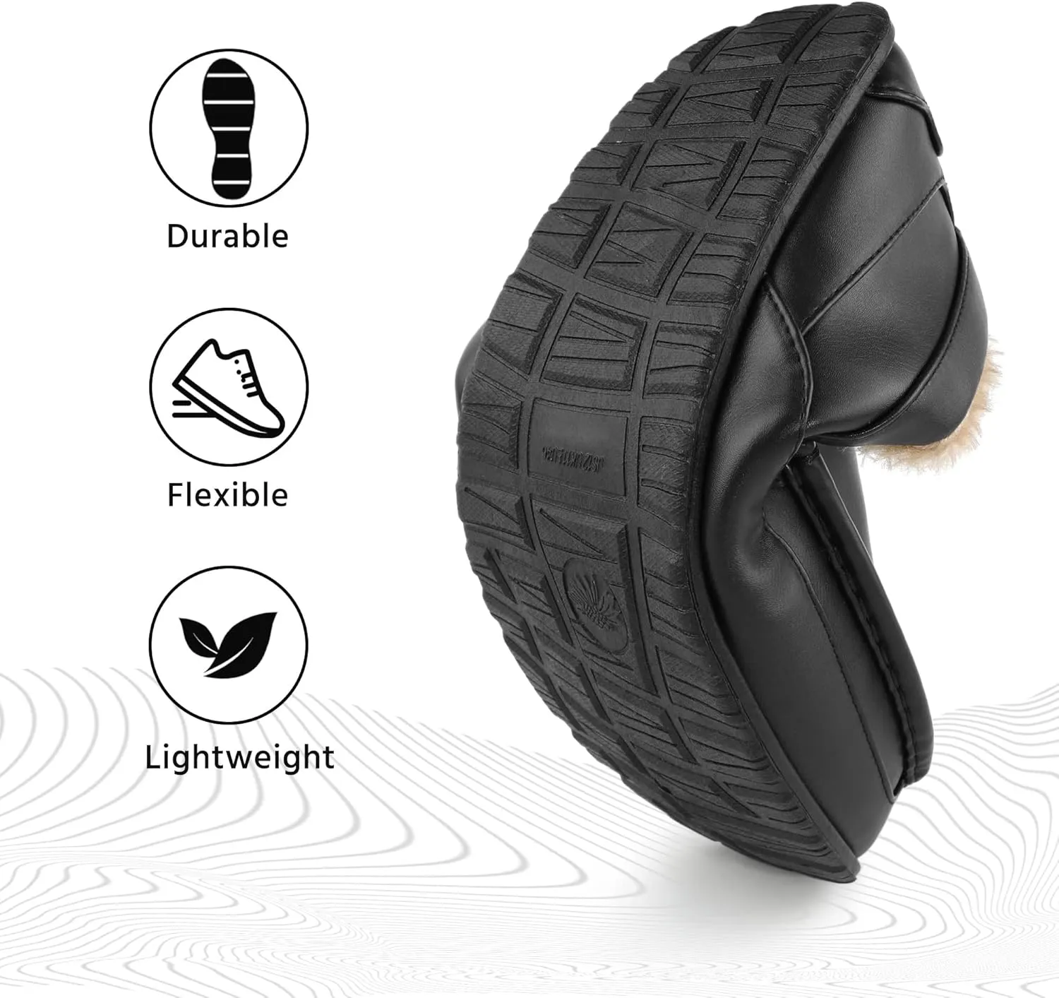 Men's Slippers House Shoes Furry Water-resistant Indoor&Outdoor Mocassin Anti-Slip slipper for men
