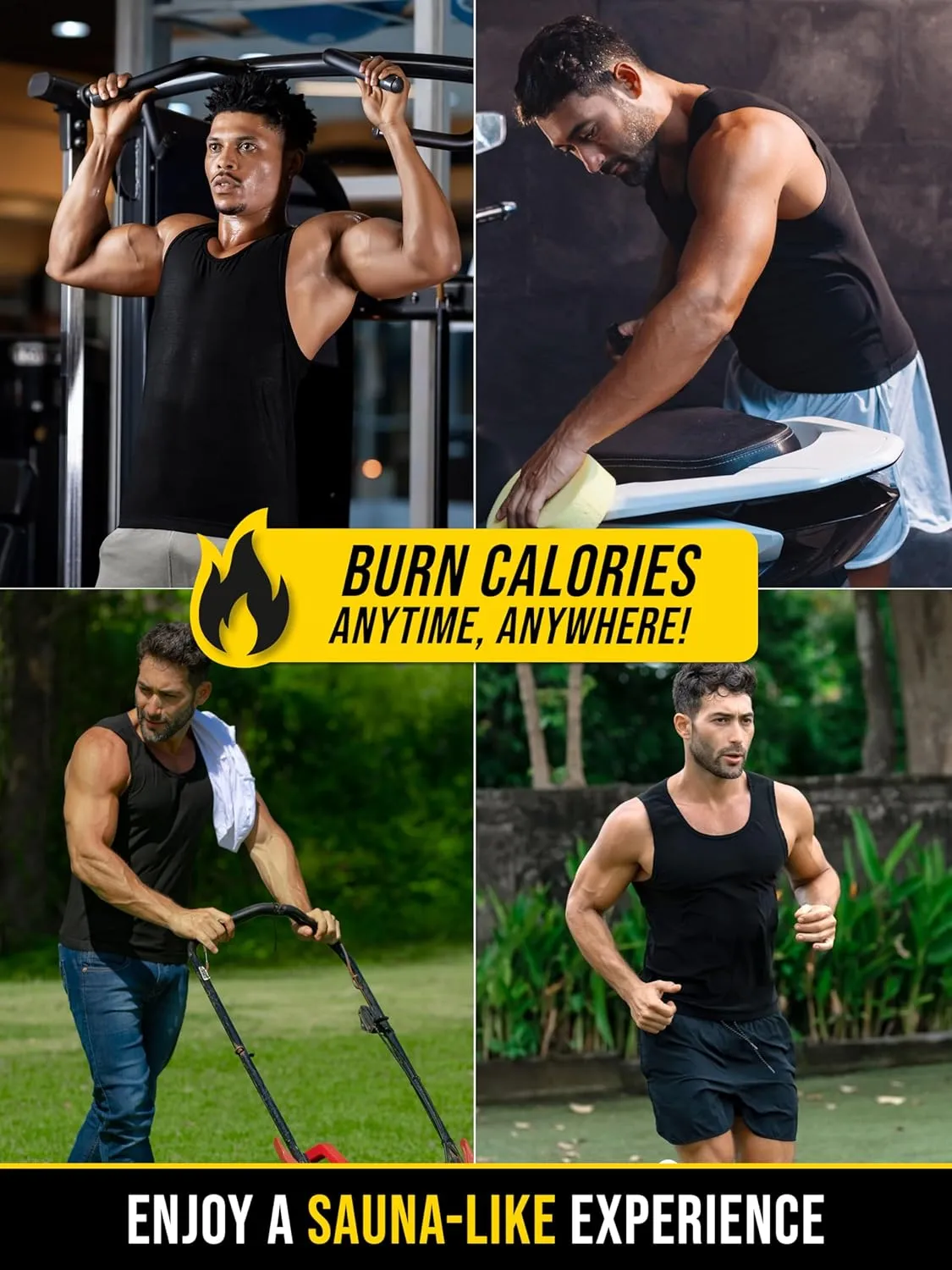 Men’s Sweat Vest - Boost Weight Loss with Increased Sweating & Compression Technology Sauna Vest for Men (XS-7XL)