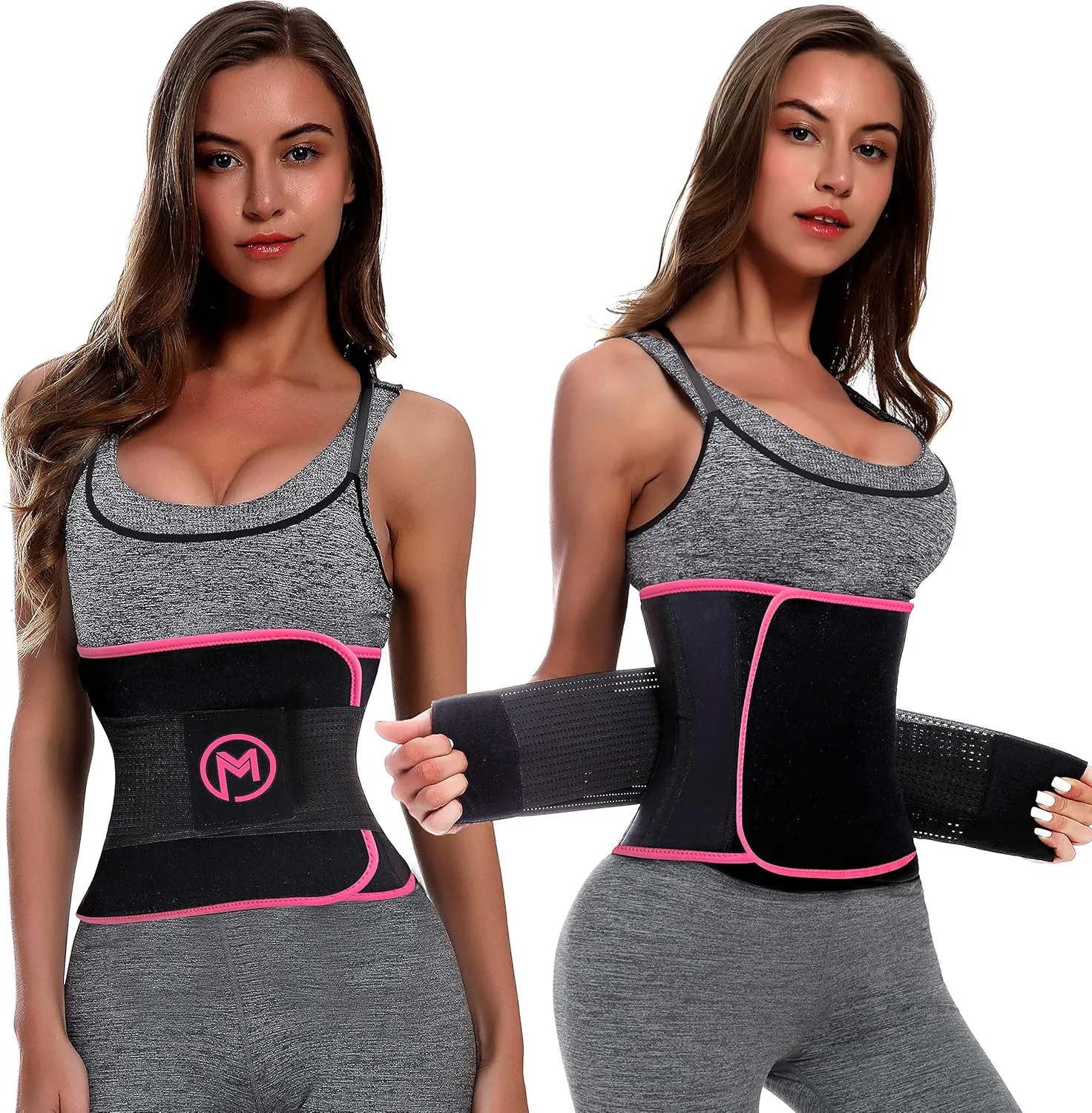 MERMAID'S MYSTERY Waist Trimmer for Women and Men - Sweat Bands for Stomach - Sweat Belt for High-Intensity Training Workouts