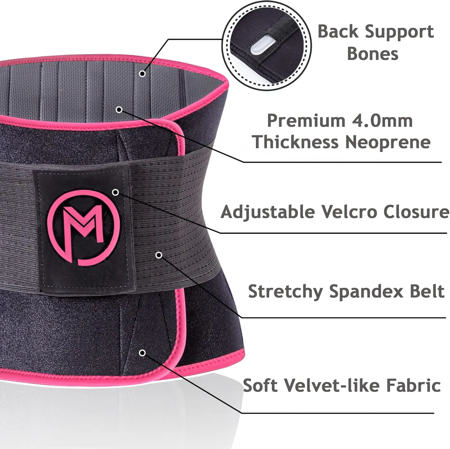 MERMAID'S MYSTERY Waist Trimmer for Women and Men - Sweat Bands for Stomach - Sweat Belt for High-Intensity Training Workouts