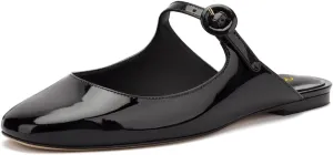 Milooey shoes Women's Flat Mules Comfortable Closed Toe Slide Sandal Ankle Strap Slipper Casual Slip On Backless Summer Dress Shoes Size 4-16 Us