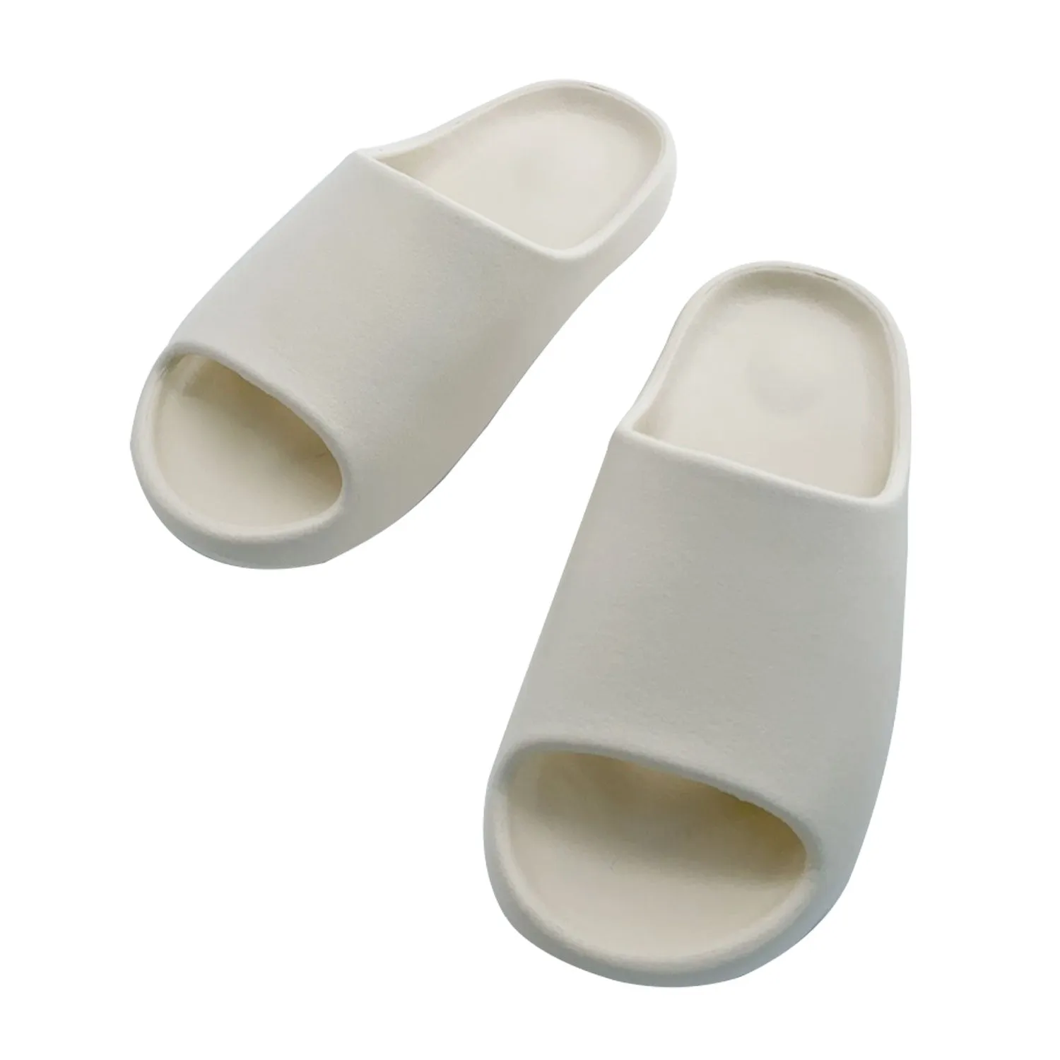 MINISO Classic Coconut Cushioned Thick Slipper (Off-white, 39-40)