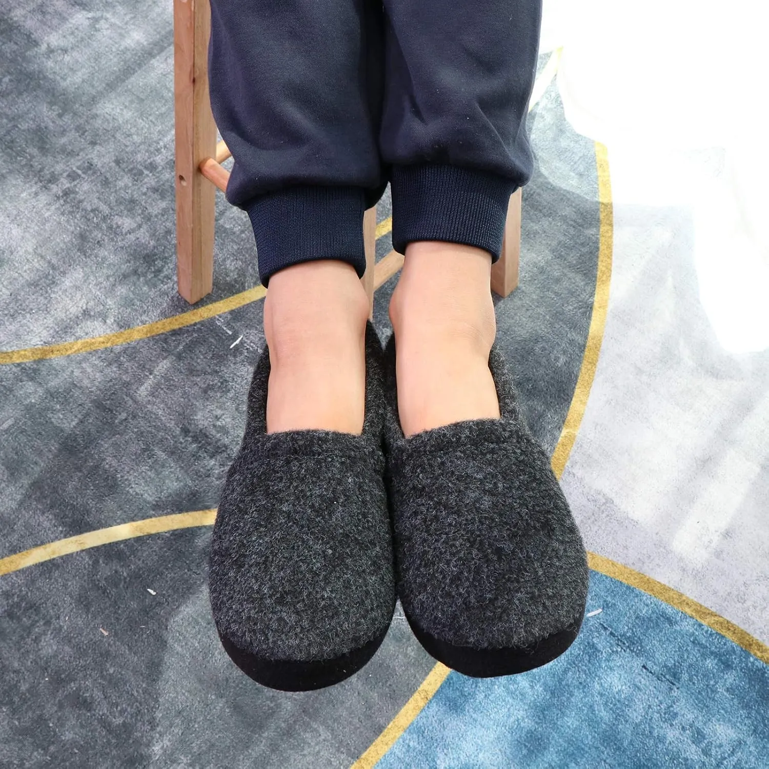 MIXIN Little/Big Kid Boy's Slippers House Shoes Indoor Outdoor with Anti Slip Sole