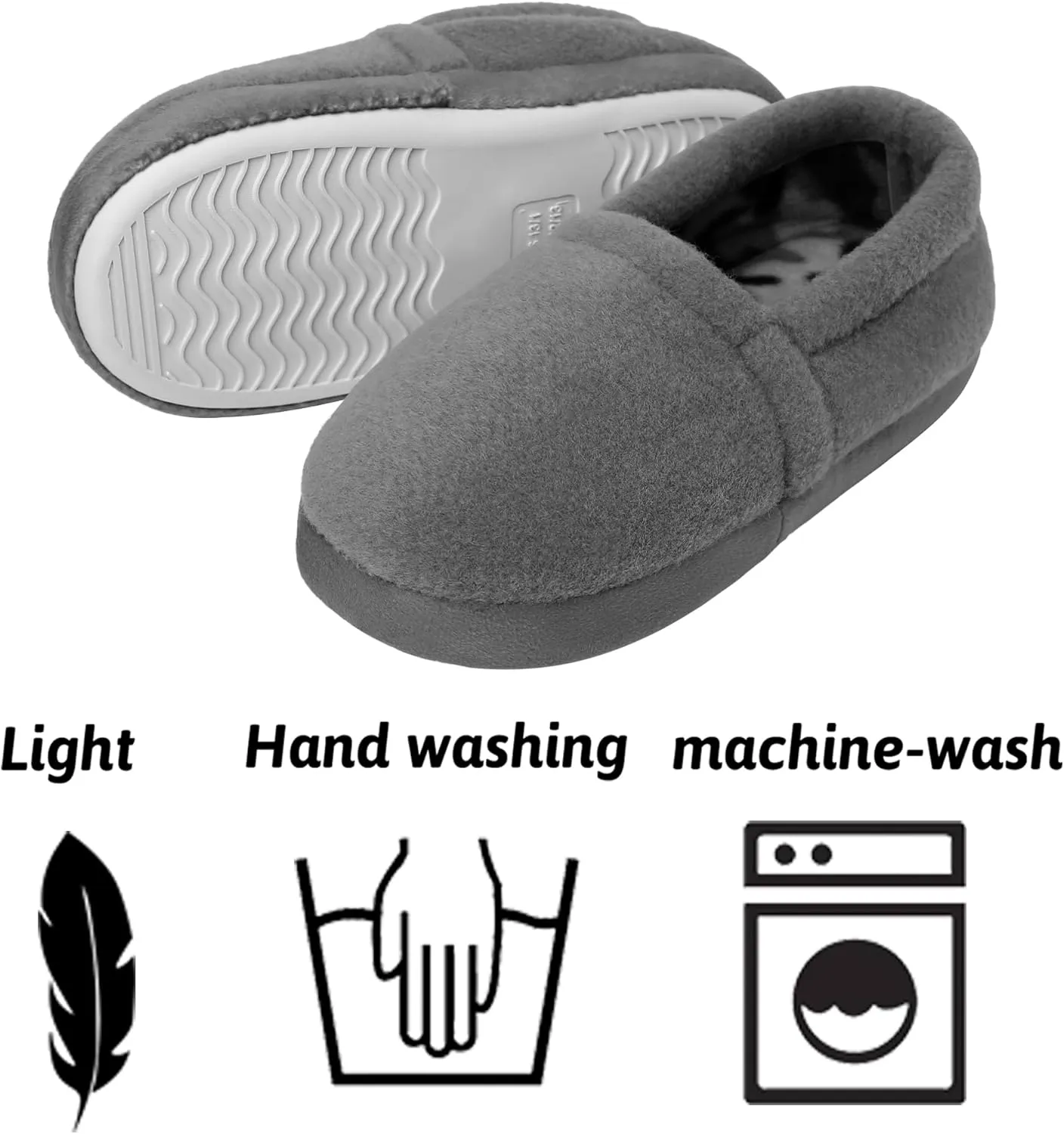MIXIN Little/Big Kid Boy's Slippers House Shoes Indoor Outdoor with Anti Slip Sole