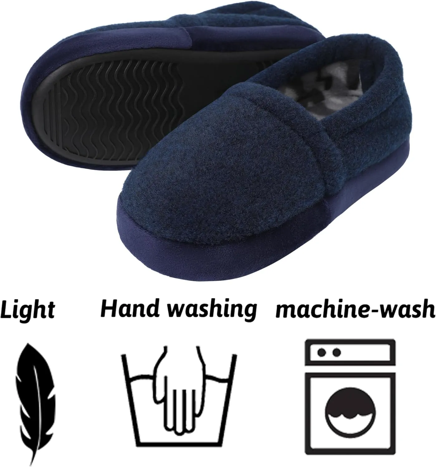 MIXIN Little/Big Kid Boy's Slippers House Shoes Indoor Outdoor with Anti Slip Sole