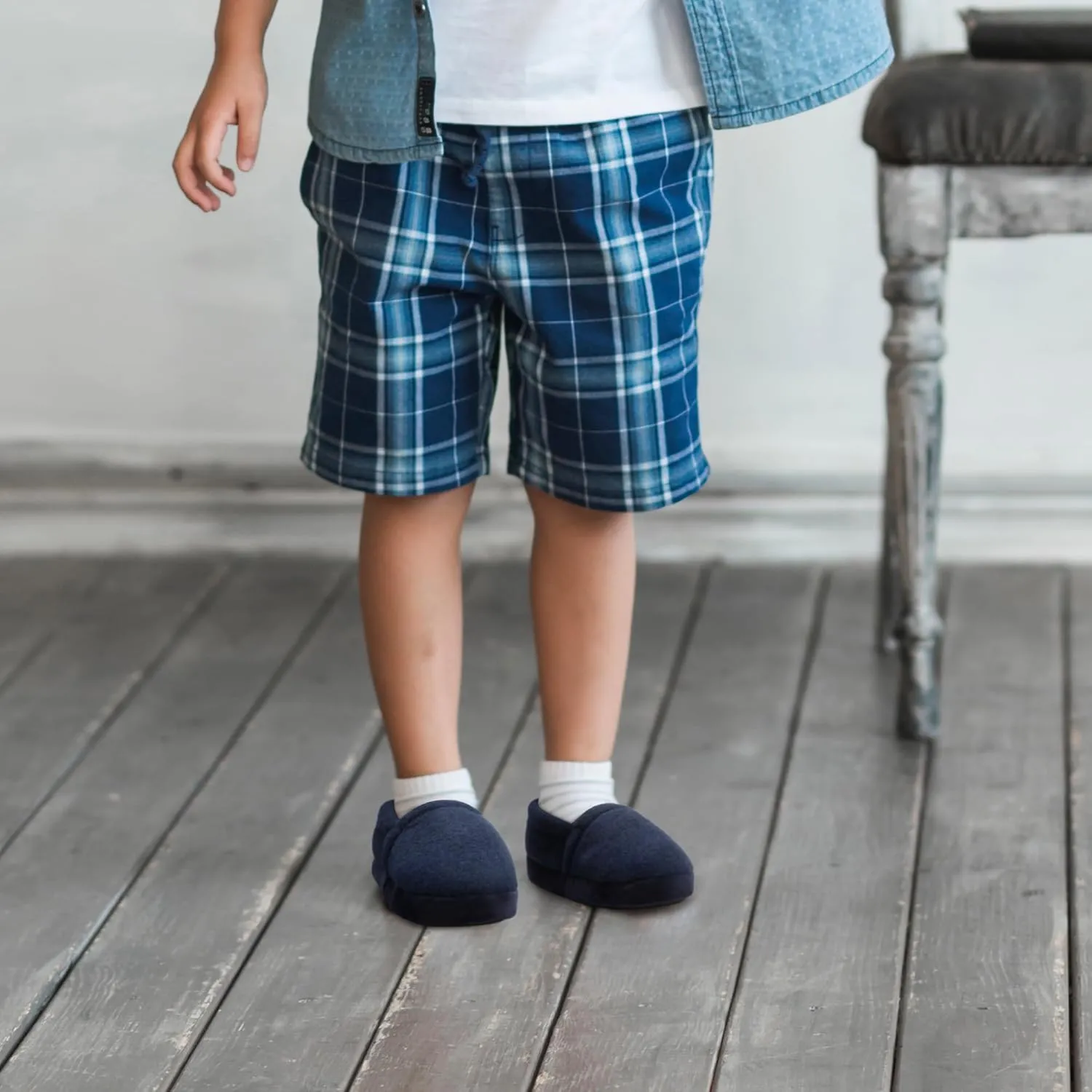 MIXIN Little/Big Kid Boy's Slippers House Shoes Indoor Outdoor with Anti Slip Sole