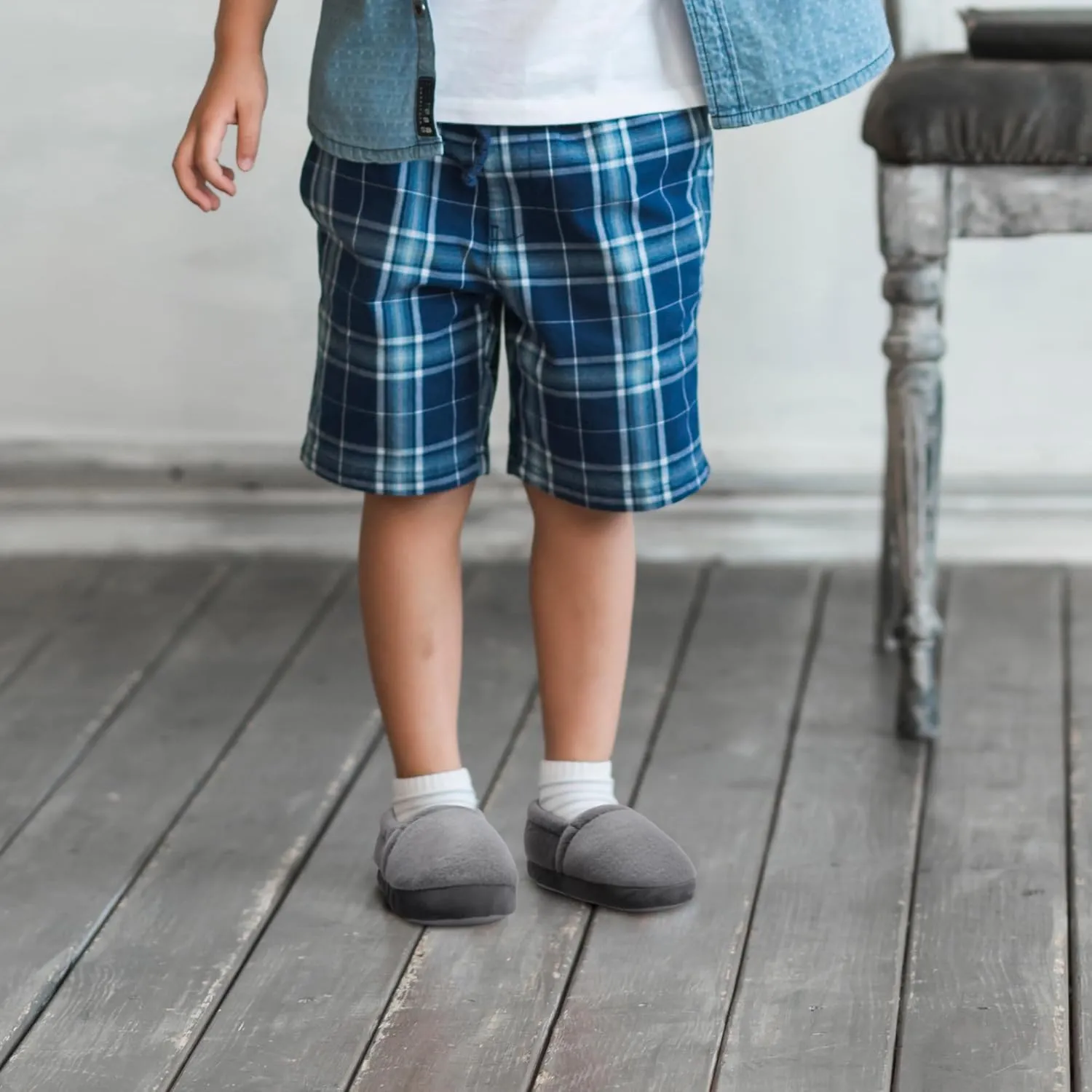 MIXIN Little/Big Kid Boy's Slippers House Shoes Indoor Outdoor with Anti Slip Sole