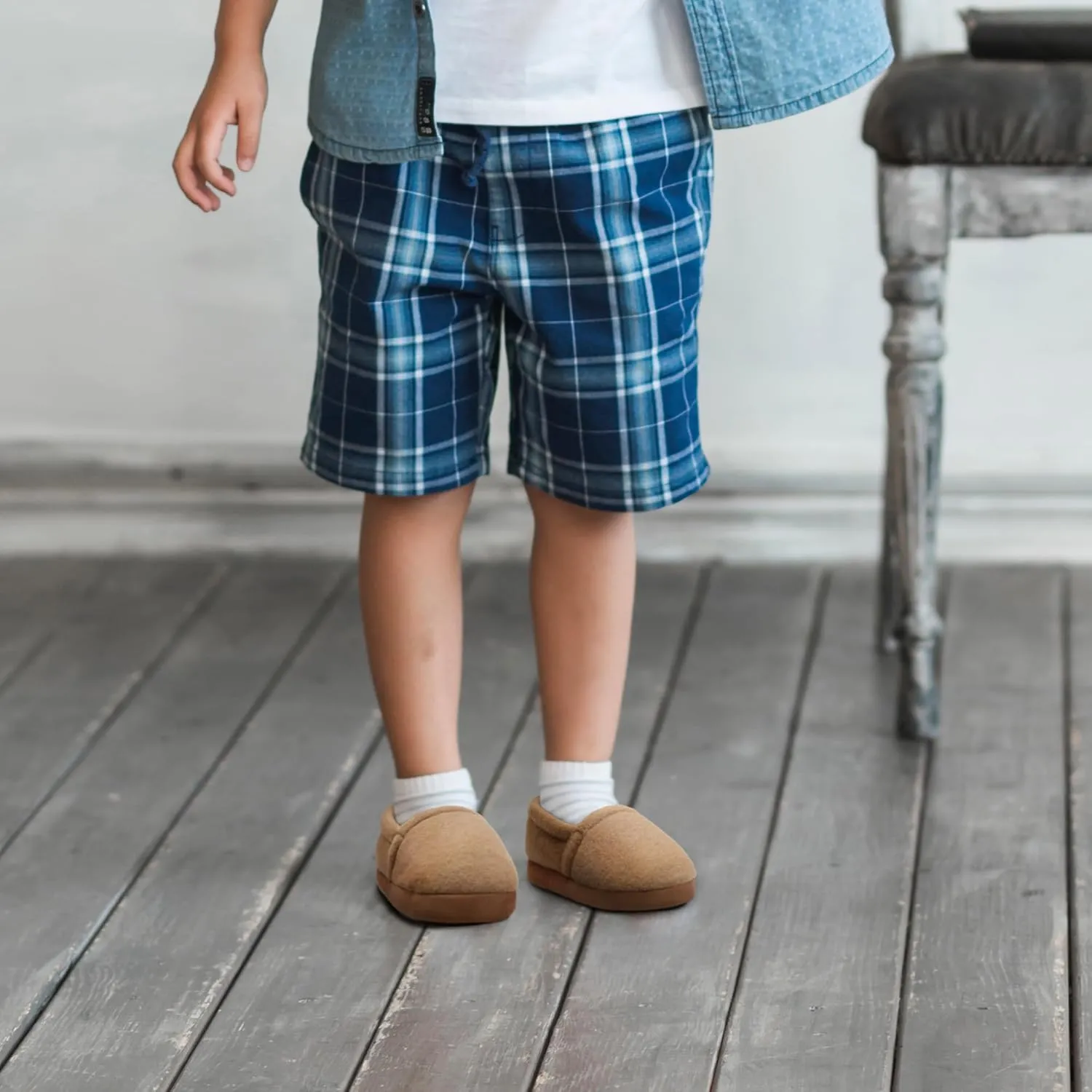 MIXIN Little/Big Kid Boy's Slippers House Shoes Indoor Outdoor with Anti Slip Sole