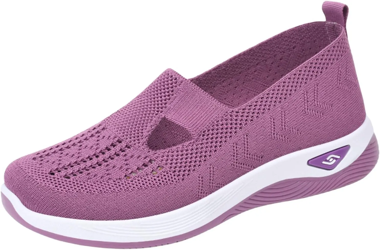 Mmoneyake Orthopedic Shoes for Women Arch Support Breathable Soft Shoes Comfy Walking Anti-Skid Sports Shoes Slip-On Breathable Mesh Trainers Casual Sneakers Footwear